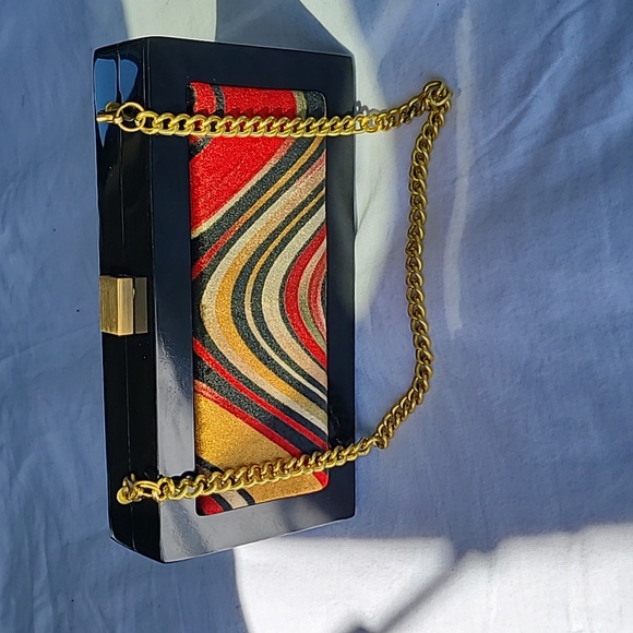 Mini Square Colorful Swirl Purse is so elegant and gorgeous, one of a kind - Picture 1 of 6